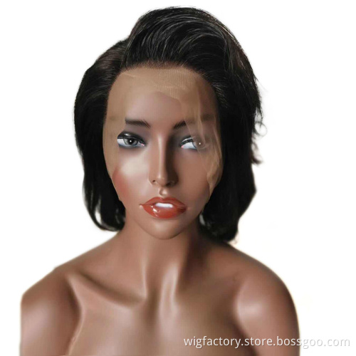 Short Human Hair Wigs Pixie Pre Plucked Lace ,Brazilian Human Hair Lace Front Wigs Curly,Pixie Curl Human Hair Wigs